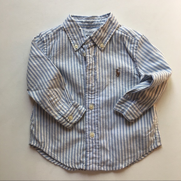 Ralph Lauren Other - Ralph Lauren Boys Dress Shirt 12M Stripes Like Dad